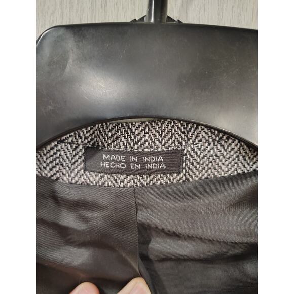 Stafford 100% Silk Men's Sport Coat 46L Salt & Pepper Church Business Preppy - Picture 5 of 11